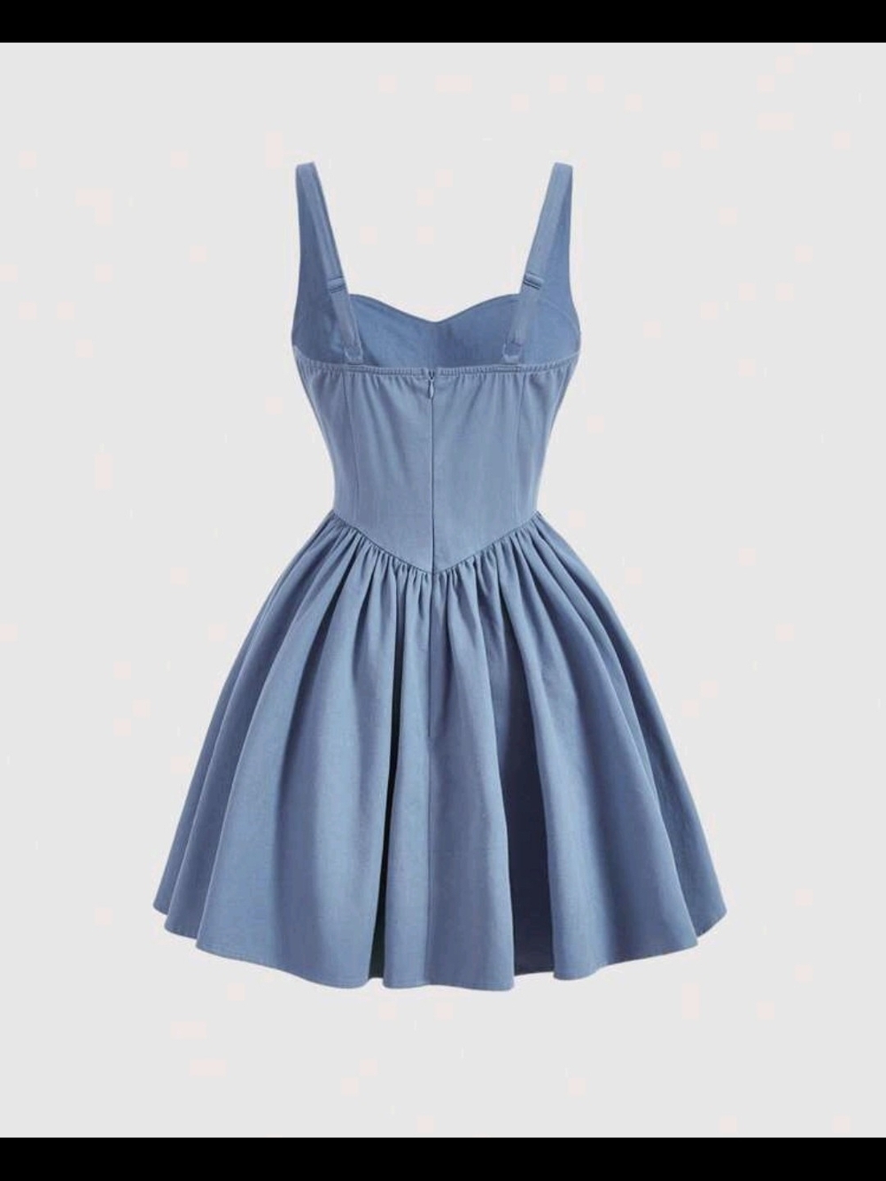 SHEIN Chic Blue Sleeveless Fit and Flare Dress - Picture 2 of 5
